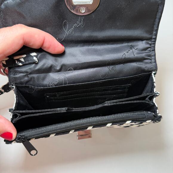 Vera Bradley Midnight Houndstooth Turn Lock Smartphone Wristlet Wallet - Picture 4 of 7